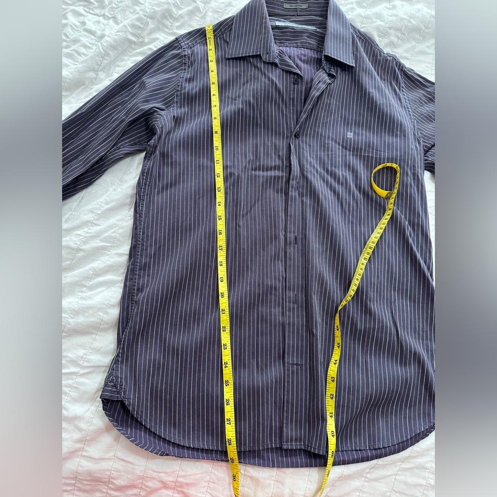 Givenchy Mens Medium Button Down Purple Stripe Sh… - image 7